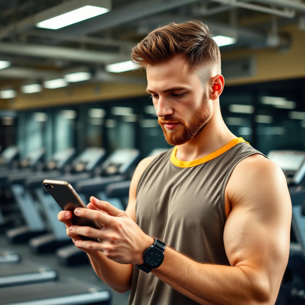 Funcionário de academia registrando um chamado no app